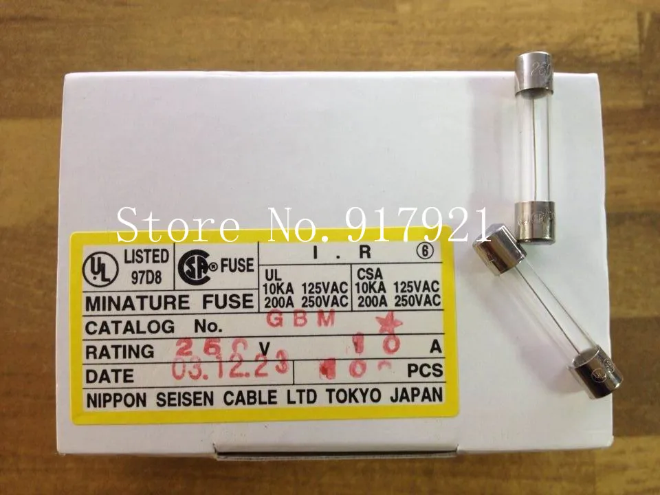 

[ZOB] Imported Japanese JET GBM 6X30 10A 250V FUSE original micro glass --200pcs/lot