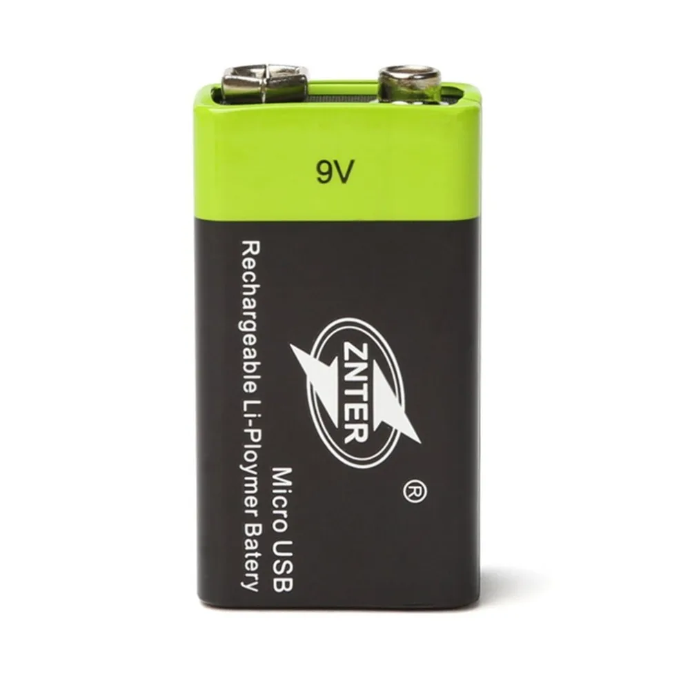 ZNTER ультра эффективный 9V 400mAh USB Перезаряжаемый литий полимерный аккумулятор для RC