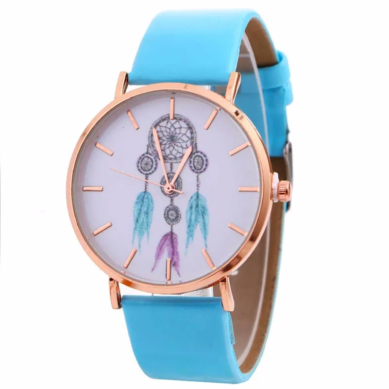 Женские повседневные часы relojes para mujer модные кварцевые Ловца снов с кожаным