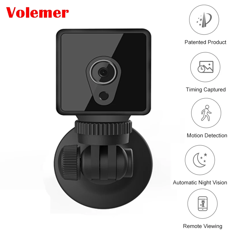 Volemer Wifi мини Камера S1 Обнаружение движения 140 градусов HD 720 P видео Регистраторы