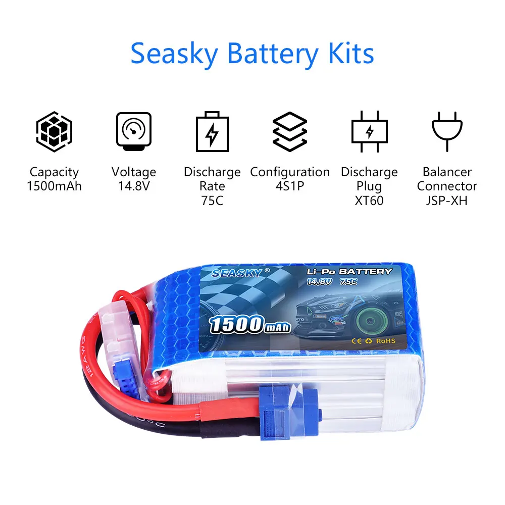 4S LiPo батарея 14 8 V 1500mAh 75C RC lipo XT60 bateria для FPV дрона|Детали и аксессуары| |