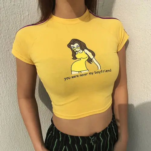 Женские топы с коротким рукавом хлопковая Футболка свободного покроя