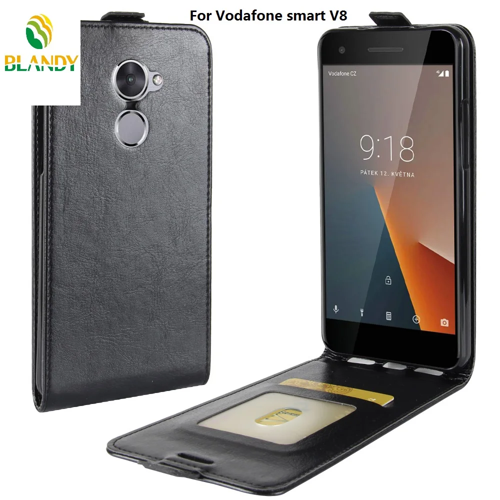 100pcs/lot For Vodafone smart X9 N9 lite flip 64 grain Leather TPU cover case N8 V8 | Мобильные телефоны и аксессуары