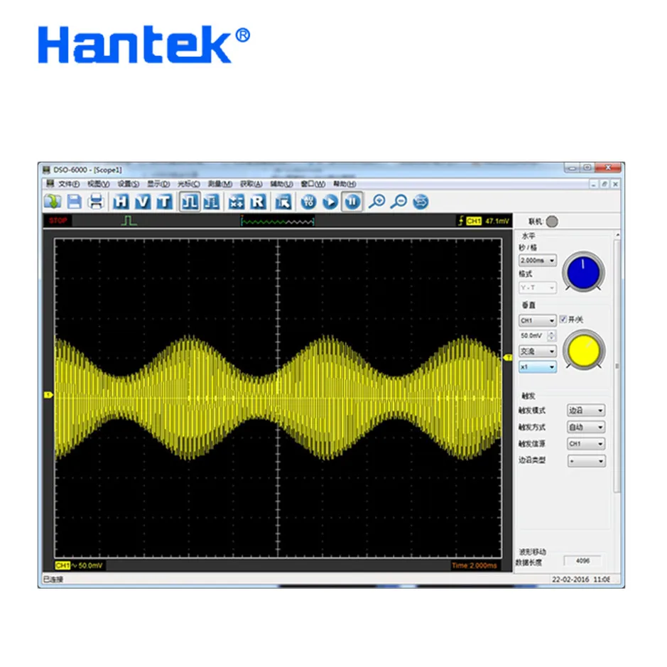 

Hantek 6254BE Digital Storage Oscilloscope 4 Channels 250Mhz Bandwidth Automotive Oscilloscopes USB PC Osciloscopio