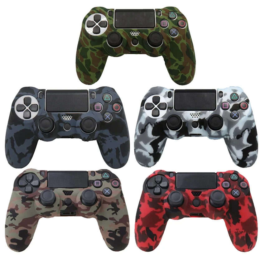 Армейский мягкий силиконовый гелевый защитный резиновый чехол для PS4 беспроводной контроллер