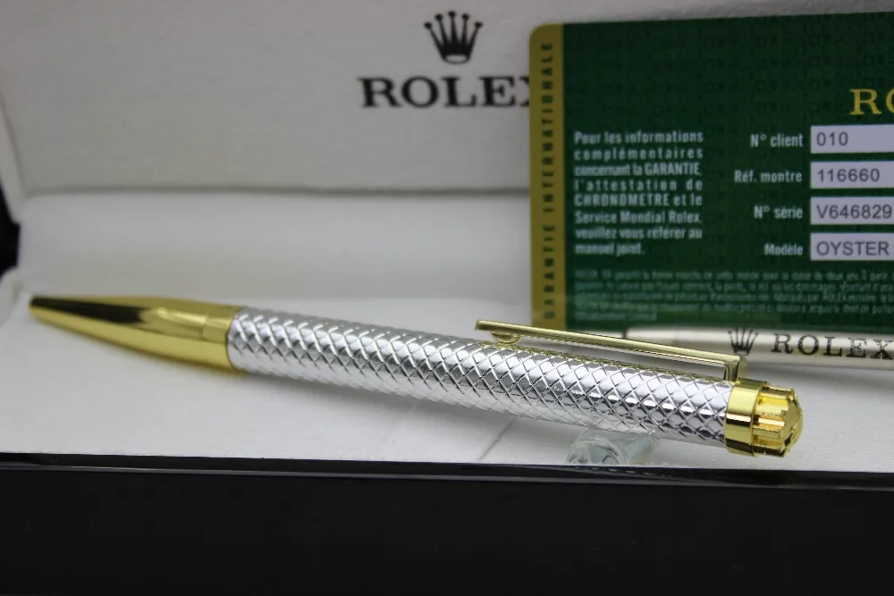 Бесплатная Доставка RX Металлическая Ручка Подарка Роскошь Яркое Серебро Сетка