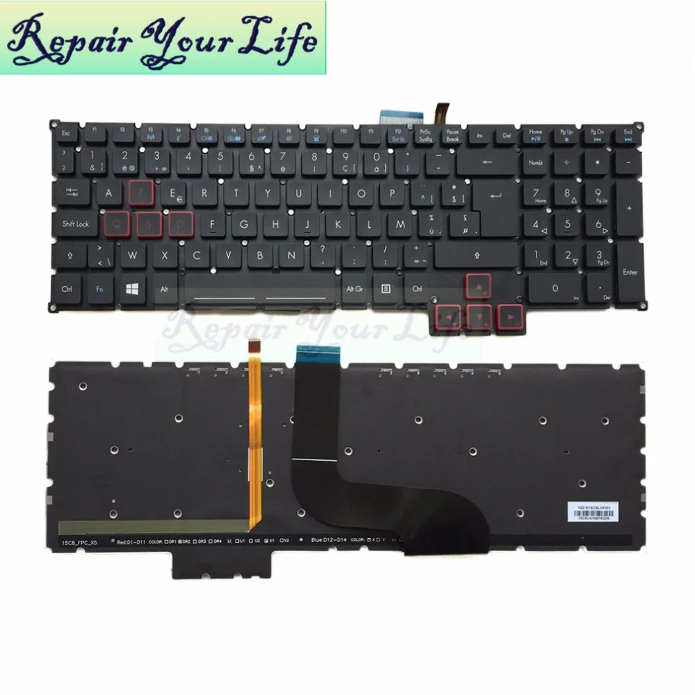 

Ремонт клавиатуры ноутбука You Life для ACER Predator 17 15 G9-591/591R G9-592/593 G9-791/792/793 Φ BE макета с подсветкой