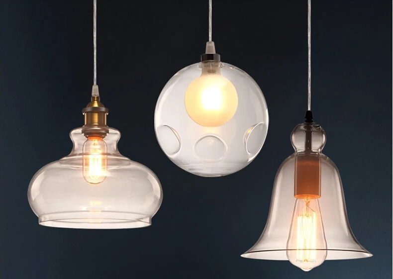 

Edison Loft Style Wood Glass Industrail Vintage Pendant Light Fixtures For Dining Hanging Lamp Home Lighting Lamparas Colgantes