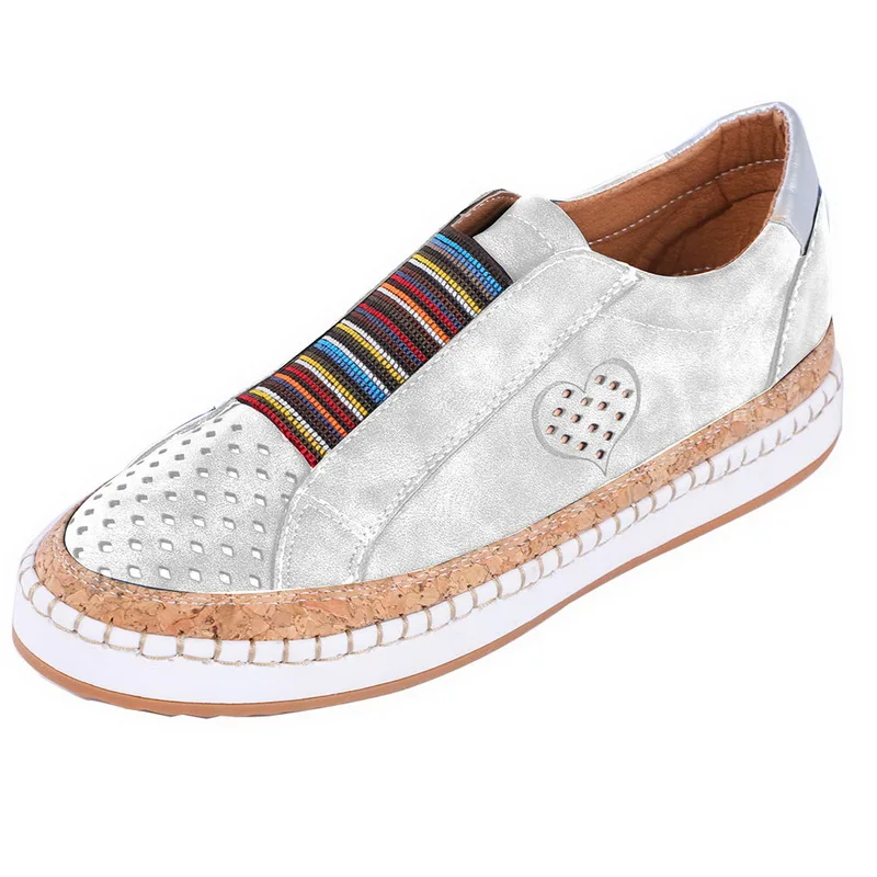 Женские слипоны на плоской подошве Кроссовки Неглубокие мокасины Женская