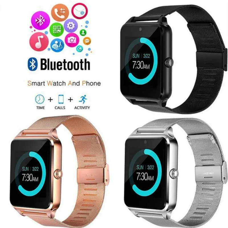 696 Smart Watch GT08 Plus Metal Strap Bluetooth Wrist Smartwatch Support Sim TF Card Android&IOS Watch Multi-languages PK S8 Z60