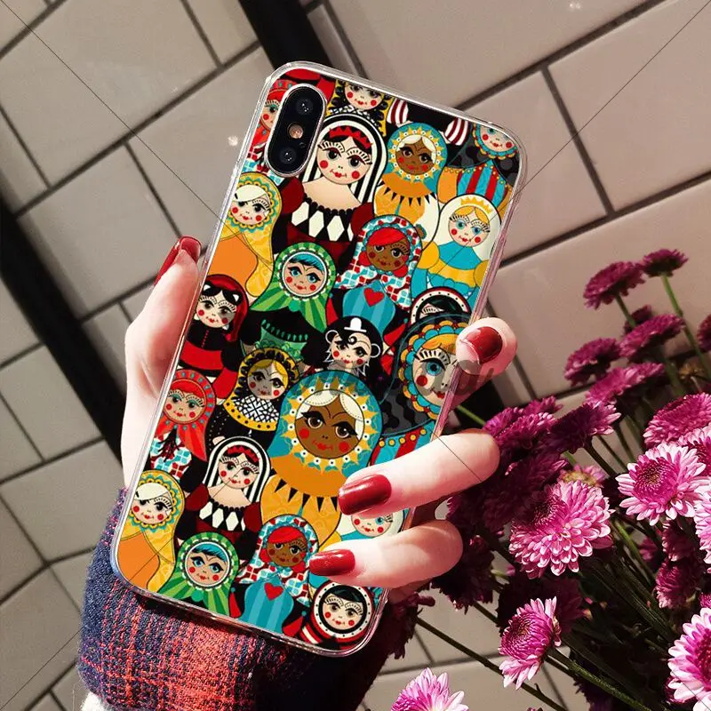 Yinuoda русские куклы-матрешки покупателей высокое качество чехол для iPhone X XS MAX 6 6s, 7, 7 plus, 8, 8 Plus, 5 5S SE XR