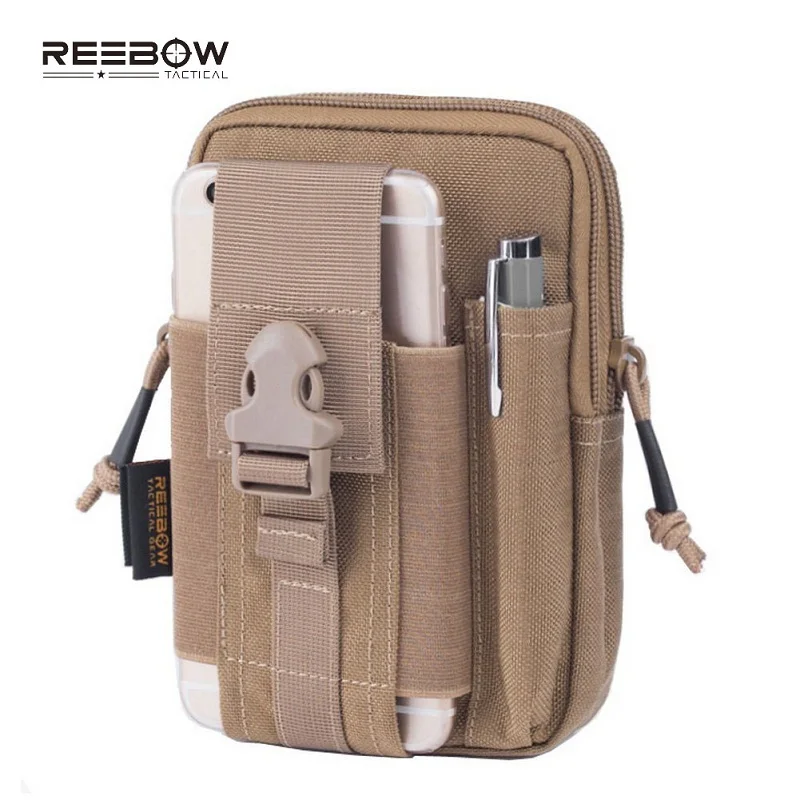 

Reebow Outdoor Tactical Molle EDC Utility Pouch Gadget Belt Waist Bag with Cell Phone Holster Holder