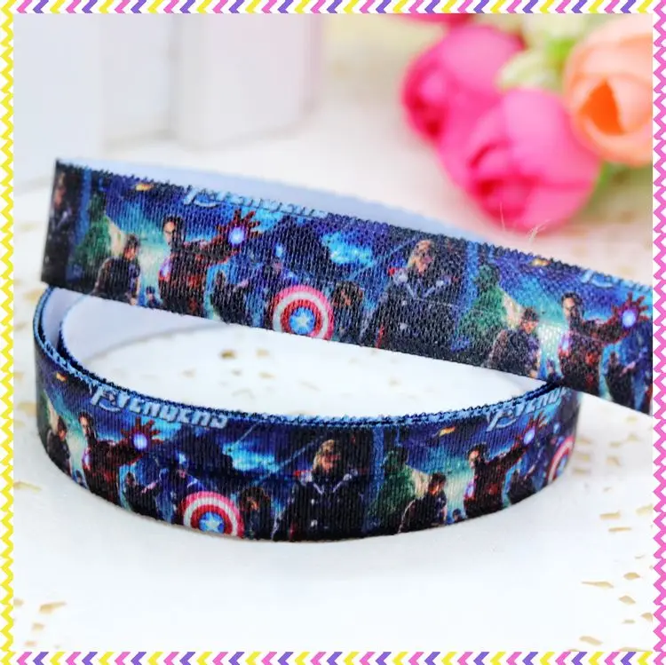 5/8 '' Сложите эластичный враг hero marvel печатных Повязка На Голову Повязка на голову, для художественного оформления ногтей, ручная работа торговля OEM S135
