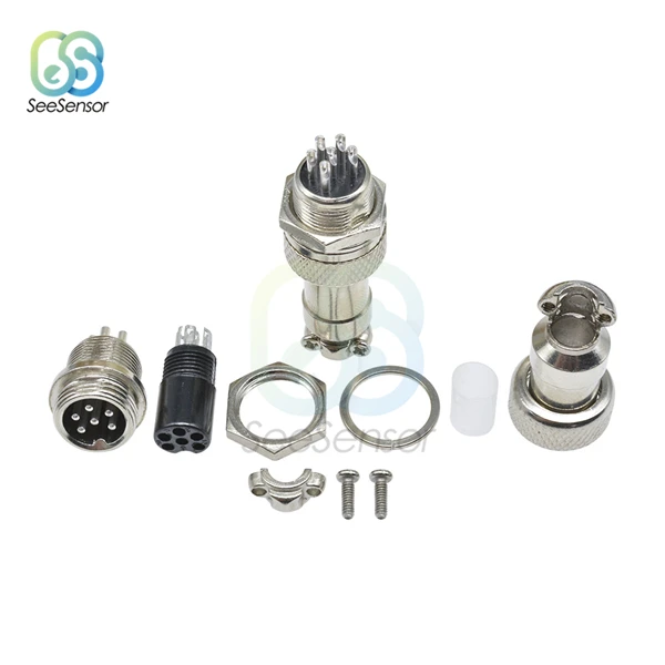 GX12 6Pin 1 комплект GX12 2/3/4/5/6/7 Pin типа «папа»+ Женский 12 мм L88-93 круговой авиации разъем провода Панель разъем с Пластик Кепки крышкой - Цвет: GX12 6Pin