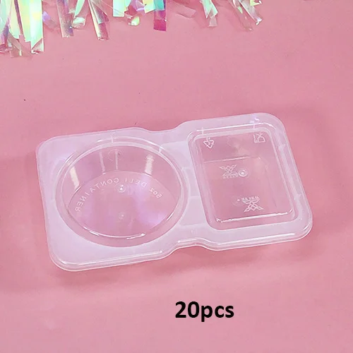Transparent 20pcs Happy Monkey 60 мл+ 80 мл 20 шт./лот коробка для слизи прозрачная коробка для хранения Контейнер для пушистой прозрачной слизи - Цвет: Transparent 20pcs