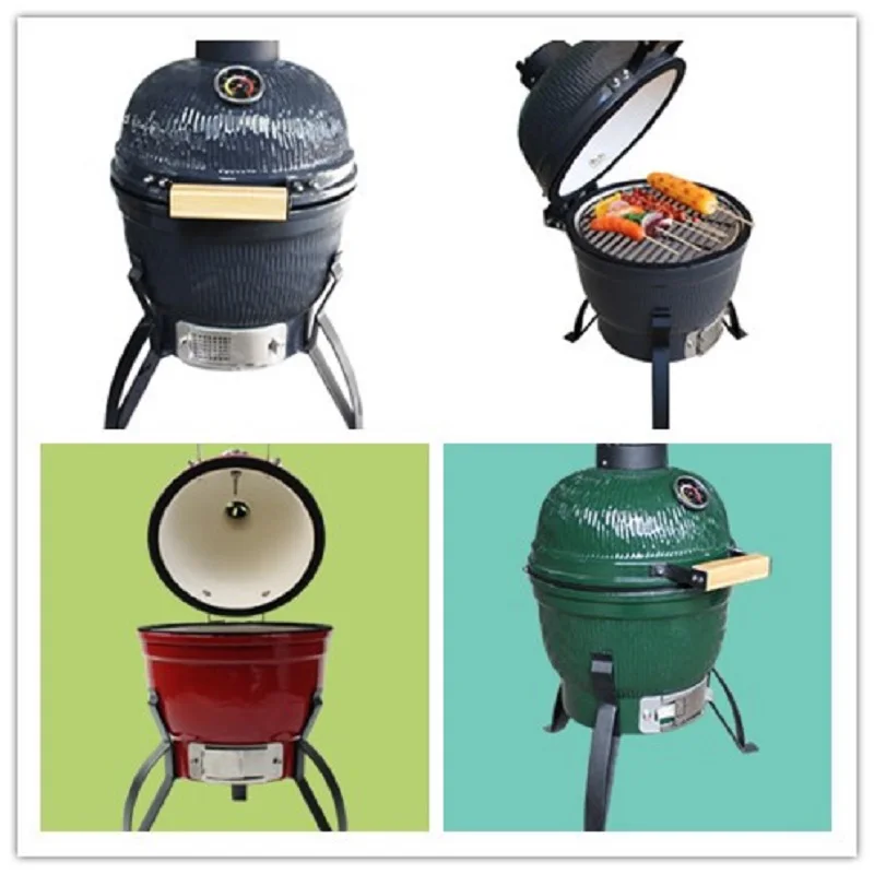 Открытая заводская настройка Распродажа 13 дюймов дешевые Kamado керамический для гриля и барбекю Портативный печь для готовки на углях элегантные Кемпинг Двор грили kamado