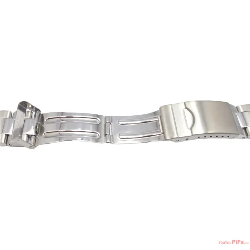 16 мм 20 серебристый ремешок из нержавеющей стали складная застежка с защитным
