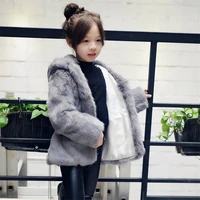 fashion children real rabbit fur coat outwear kids girls winter natural 100 real rabbit fur long warm jacket coat for girls