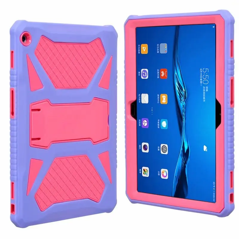 Дети чехол для huawei MediaPad T3 10 Tablet Ударопрочный силиконовый+ PC Твердый переплет для AGS-L09 AGS-L03 AGS-W09 планшет диагональю 9,6 дюйма - Цвет: Прозрачный