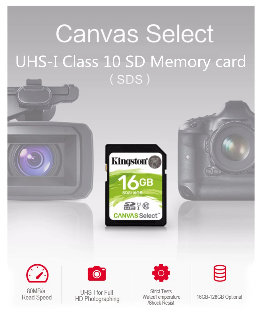 Kingston Micro SD карта 16 ГБ 32 ГБ 64 Гб 128 Гб карта памяти до 80 МБ/с./с класс 10 UHS-I U1 SDS SDHC SDXC карты карт для камеры