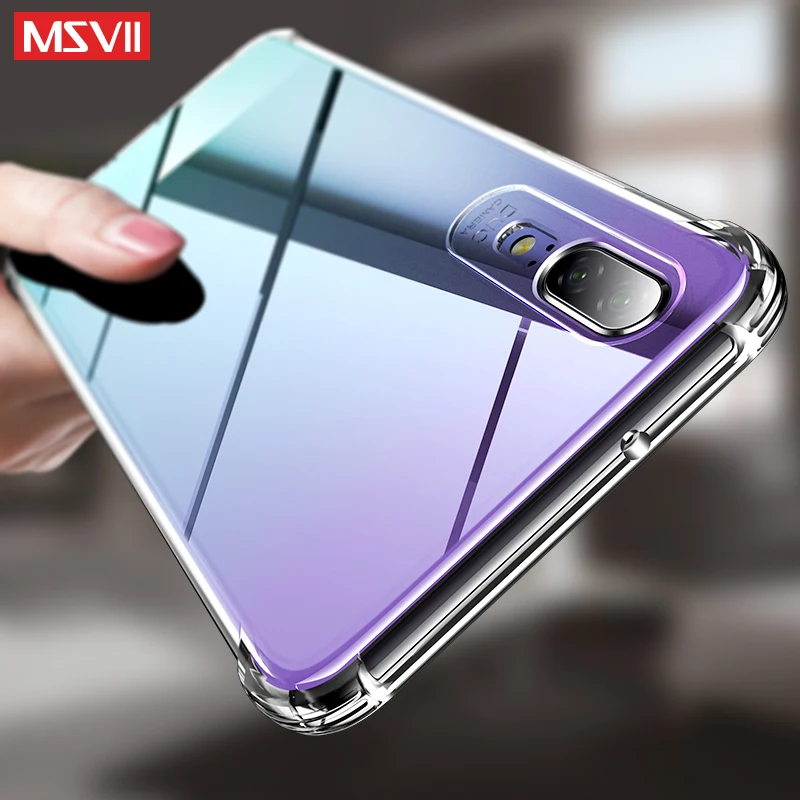 Чехол для Huawei Mate 20 pro X 20X силиконовый прозрачный чехол Msvii с четырьмя углами