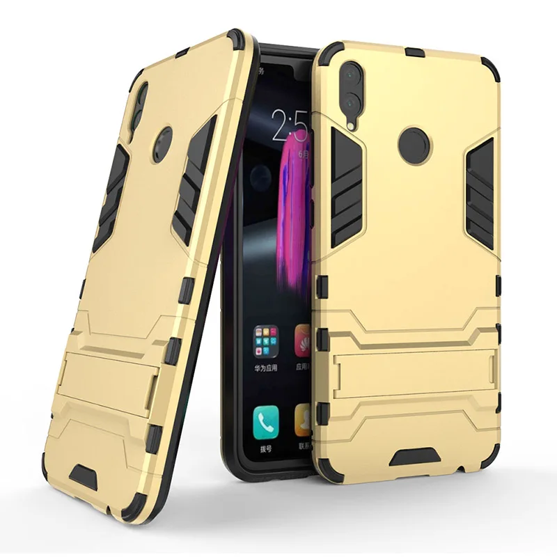 gold Крутые модные армированный защитный чехол для huawei honor 5X 6X 7X 7A 8X8 8A 9 10 lite чехол 9i 10i V9 V10 V20 magic2 Стенд Кожаный чехол Чехол - Цвет: gold
