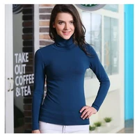 new high quality fashion autumn winter piles turtleneck sweater women elastic pullovers long sleeve big size girls clothing 952