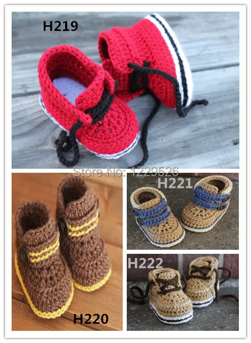 Крючком пинетки детские Обувь для малышей Bootie для Новорожденные