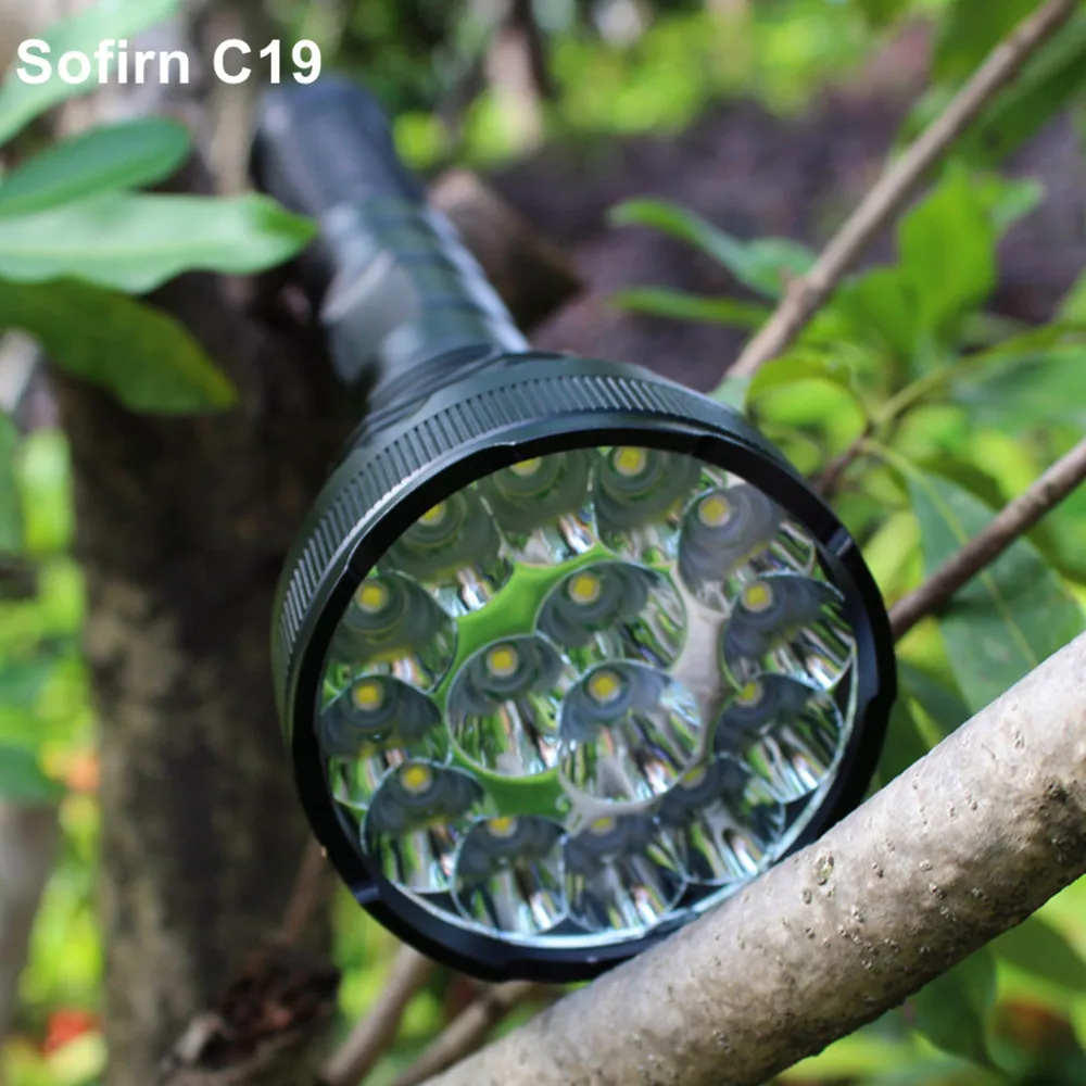 Sofirn C19 мощный светодиодный светильник-вспышка 18650 Cree светодиодный фонарь светильник 1500 люмен военный тактический светильник для самообороны
