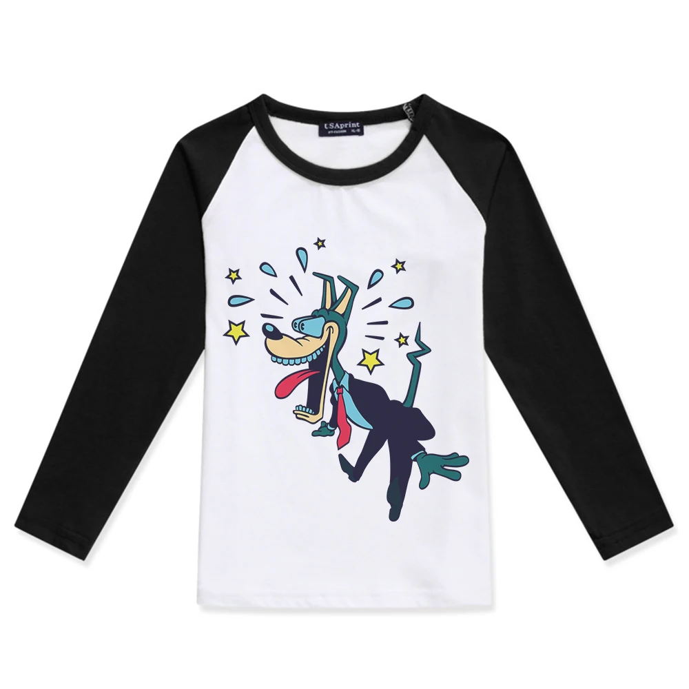 

Boys T Shirt Cotton Long Sleeve Tops Tee Kids Tees Children Clothing Funny Dog Cartoon Printed Boy Tshirt O-Neck Fashion Tshirts