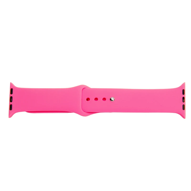 barbie powder Мягкий силиконовый браслет спортивный ремешок для Apple Watch группа 44 мм 40 мм серия 5 4 3 2 1 браслет для iwatch 42 мм 38 мм аксессуары - Цвет ремешка: barbie powder