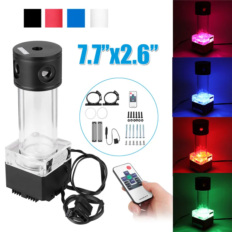 RGB компьютер охлаждающий насос водяного жидкостного охлаждения бак акриловый алюминиевый пульт дистанционного управления охладитель воды бак для ПК система охлаждения процессора