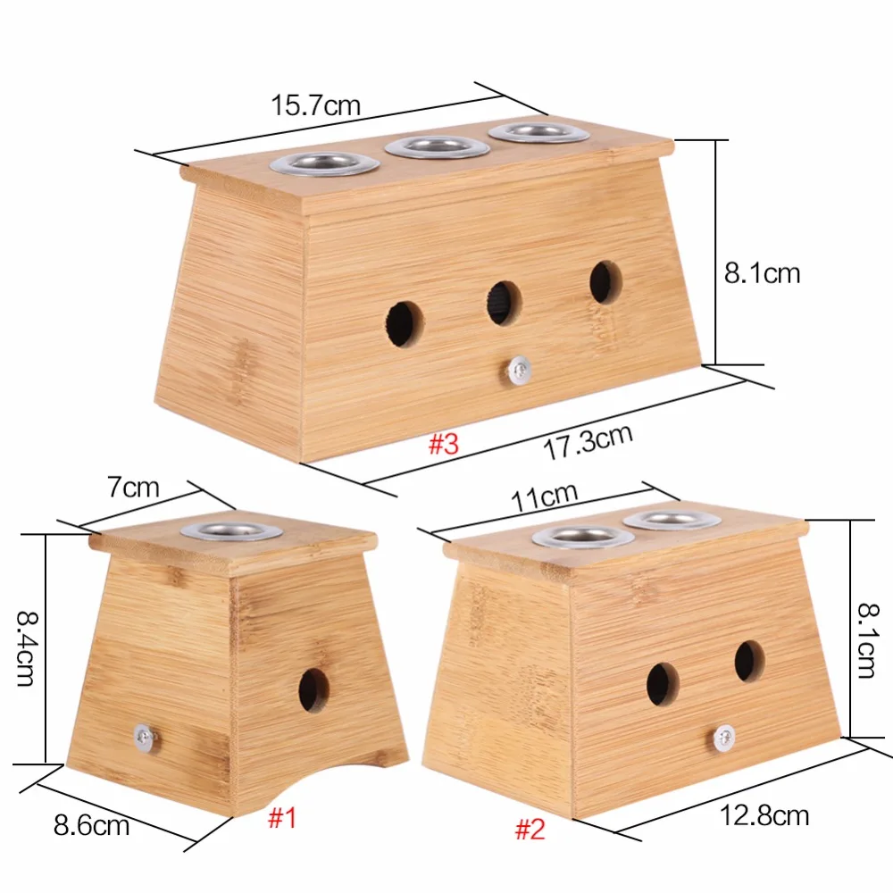 Бамбуковый Moxa Moxibution Box Традиционный китайский массажный лечебный ролик