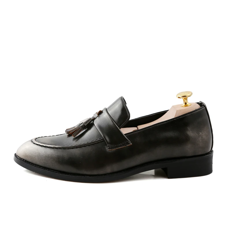 WOLF WHO Classic Men Shoes Breathable Comfortable Men Loafers Luxury Brand Men Dress Shoes For Wedding Dating Men's Flats X-199 - Цвет: wanjia-silvery