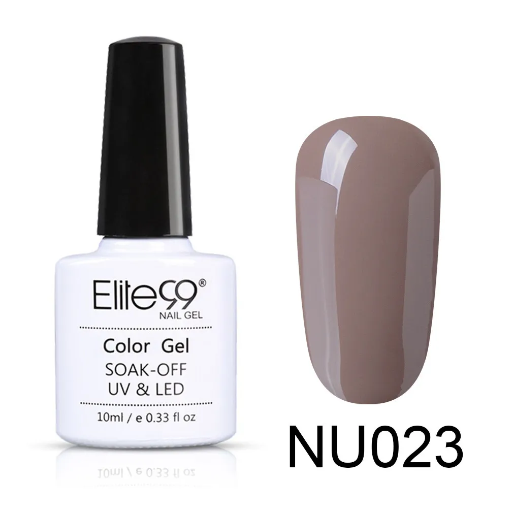 NU023 Elite99, телесный цвет, 10 мл, Гель-лак Vernis, Полупостоянный УФ-гель для дизайна ногтей, Гель-лак, впитываемый, для ногтей, грунтовка, Гель-лак - Цвет: NU023