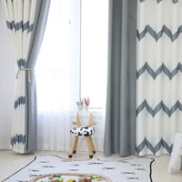 byetee modern striped grey window curtain bedroom balcony blackout curtains for living room cortina cortinas
