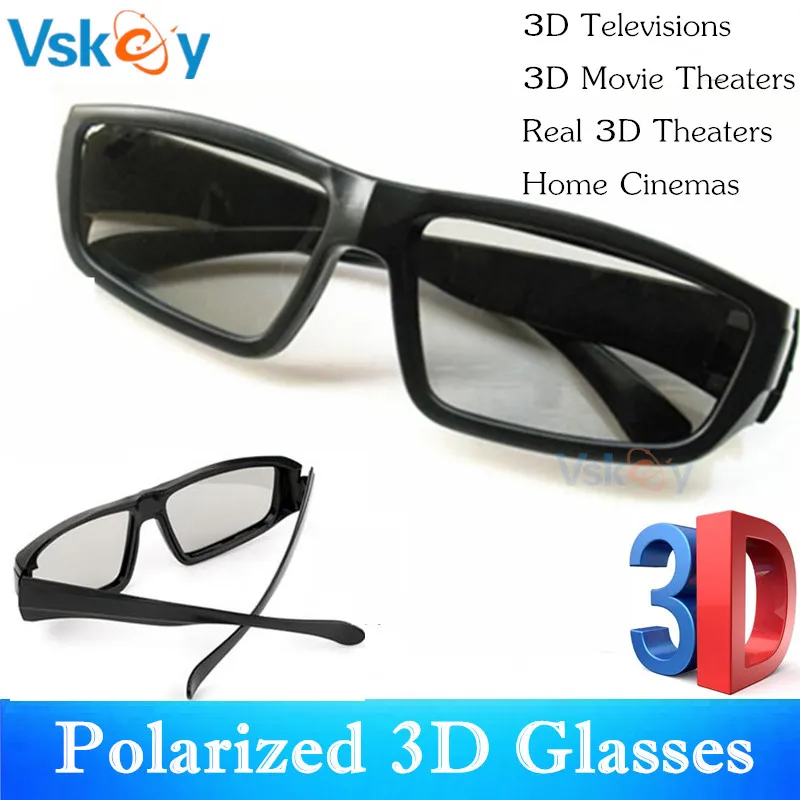 VSKEY 2pcs Polarized Passive 3D Glasses for Movie Theaters R