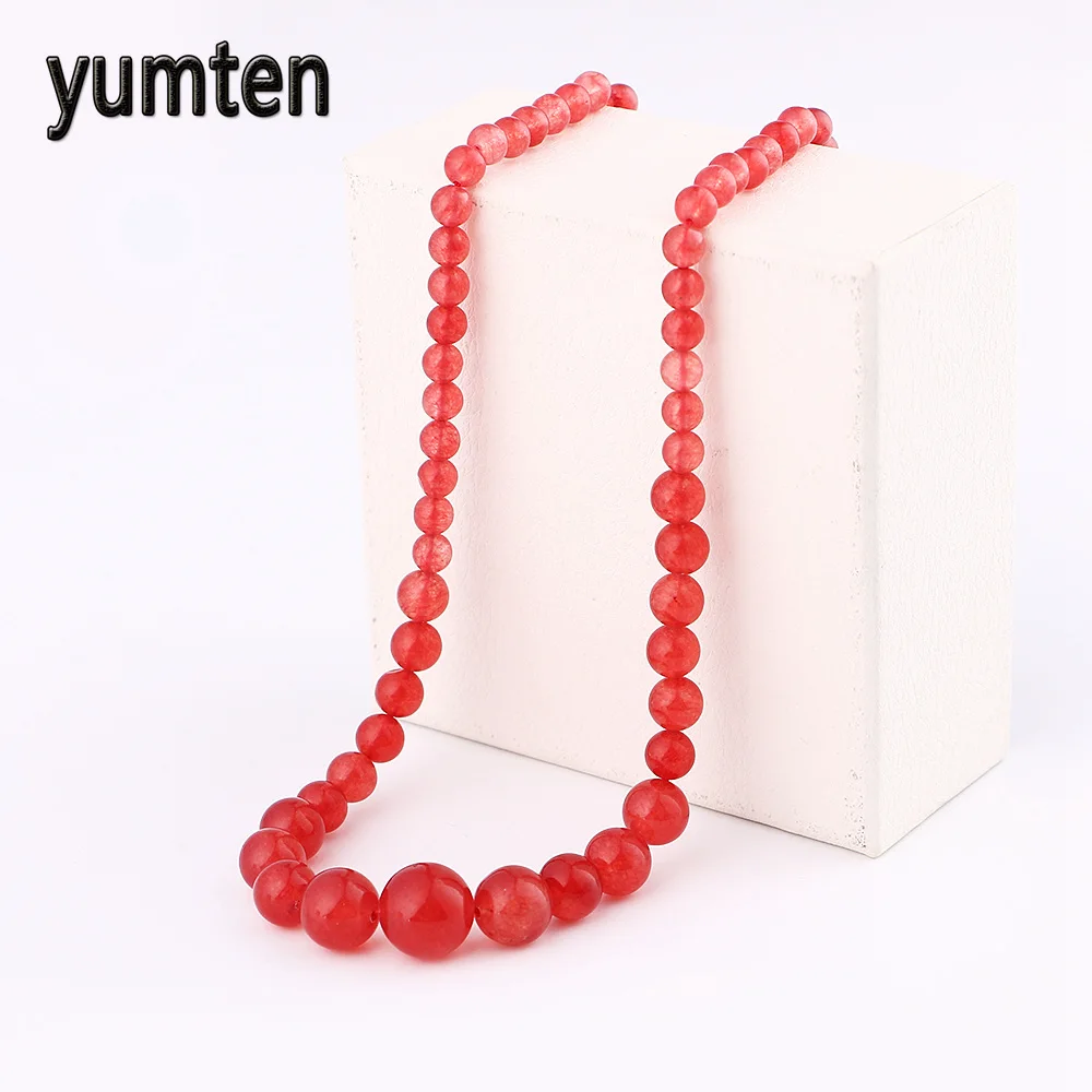 Юмбен Агатовая цепочка ожерелье натуральный камень мощность Кристалл для женщин
