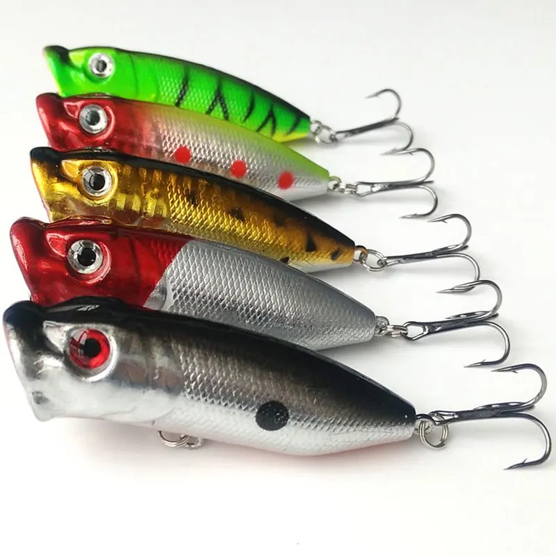 Пече 5 шт./лот 6.5 см Crankbaits Зимняя подледная Рыбалка Воблер Topwater Плавающей Поппер