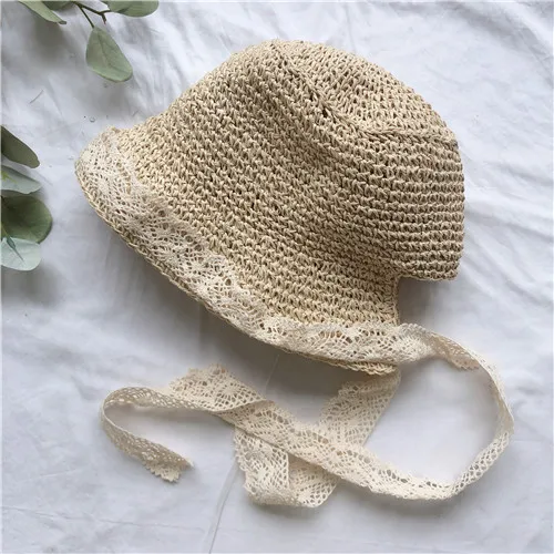 Khaki 50-52 см, От 1 до 3 лет EnkeliBB, Детская Летняя шляпка, красивые аксессуары для малышей, Детская Солнцезащитная шляпа, кружевной капор, пляжная кепка - Цвет: Khaki