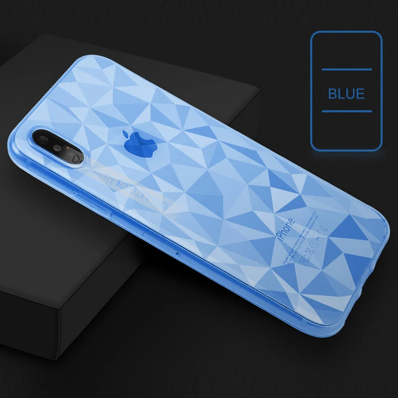 Новое поступление текстуры Алмазный чехол для iphone X Soft Phone Чехол роскошный ультра