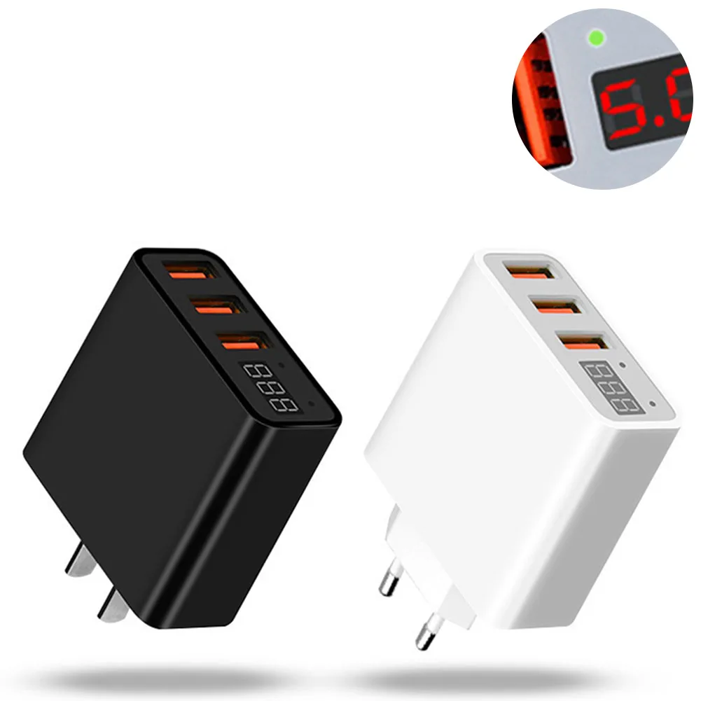 Светодиодный дисплей 3 USB зарядное устройство Легкий Прочный Универсальный