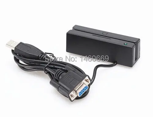 Новый портативный RS232 MSR100 Hi/Lo co мини считыватель карт с магнитной полосой 3