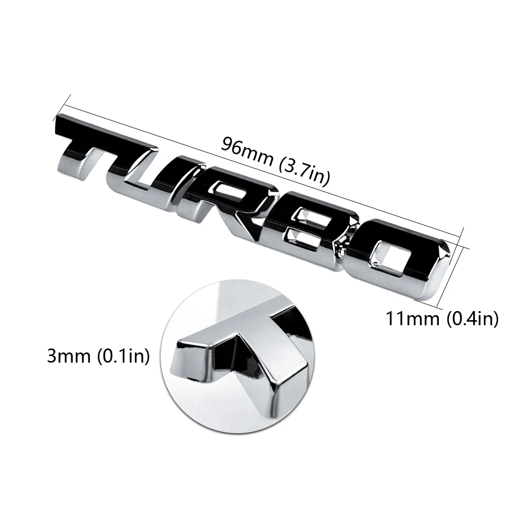 Эмблема Turbo логотип Стикеры 3D металлический наклейки сзади значок задней двери