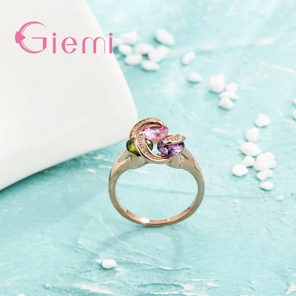 Высокое качество уникальный дизайн инкрустированные розовым золотом красочные