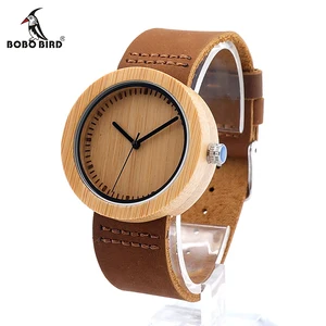 Женские кварцевые часы с бамбуковым циферблатом, в подарочной коробке