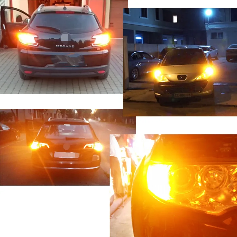 RXZ 2 шт. янтарные BAU15S py21w BA15S T20 7440 1156 S25 светодиодный 3014 144 Smd лампы для автомобильных указателей поворота Тормозные Лампы canbus белый