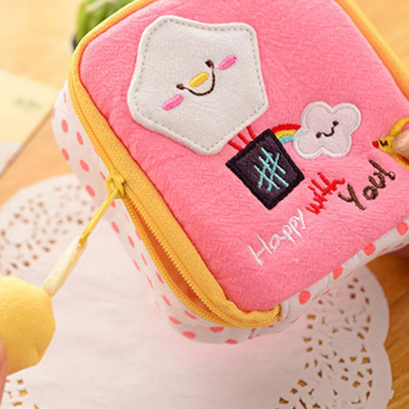 QuickDone женские хлопковые сумки для хранения гигиенических салфеток милый