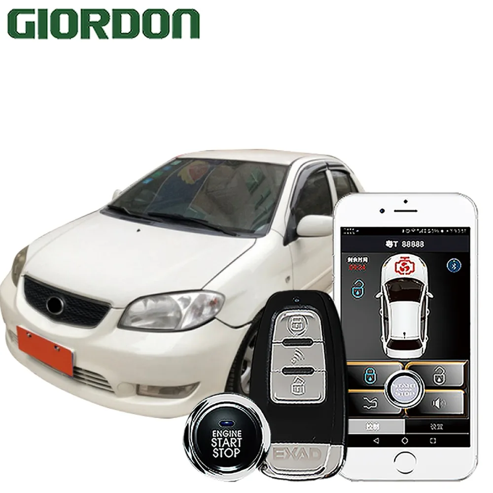 Vios 2002 автомобильные аксессуары без ключа удобная система доступа PKE телефон