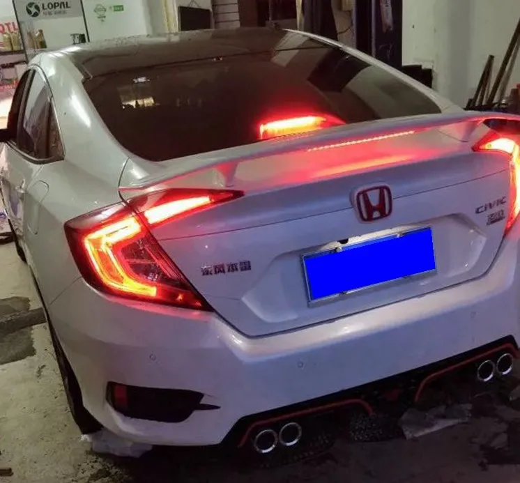 Для Honda Civic спойлер высокого качества ABS Материал заднего крыла автомобиля